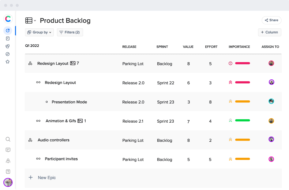 craft.io product walkthrough