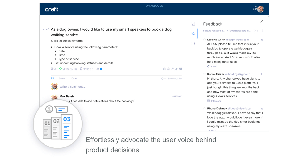 Craft feedback dashboard